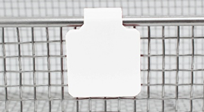 Štítek na síto plast 30 x 30 mm, bílý, 1 klip (25ks)