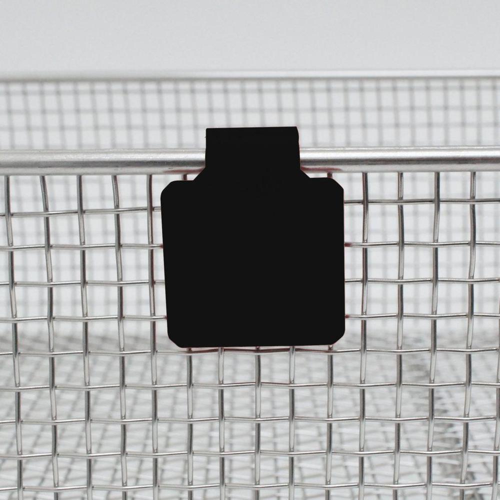 Štítek na síto plast 30 x 30 mm, černý, 1 klip (25ks)