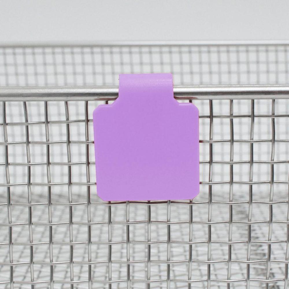 Štítek na síto plast 30 x 30 mm, fialový, 1 klip (25ks)