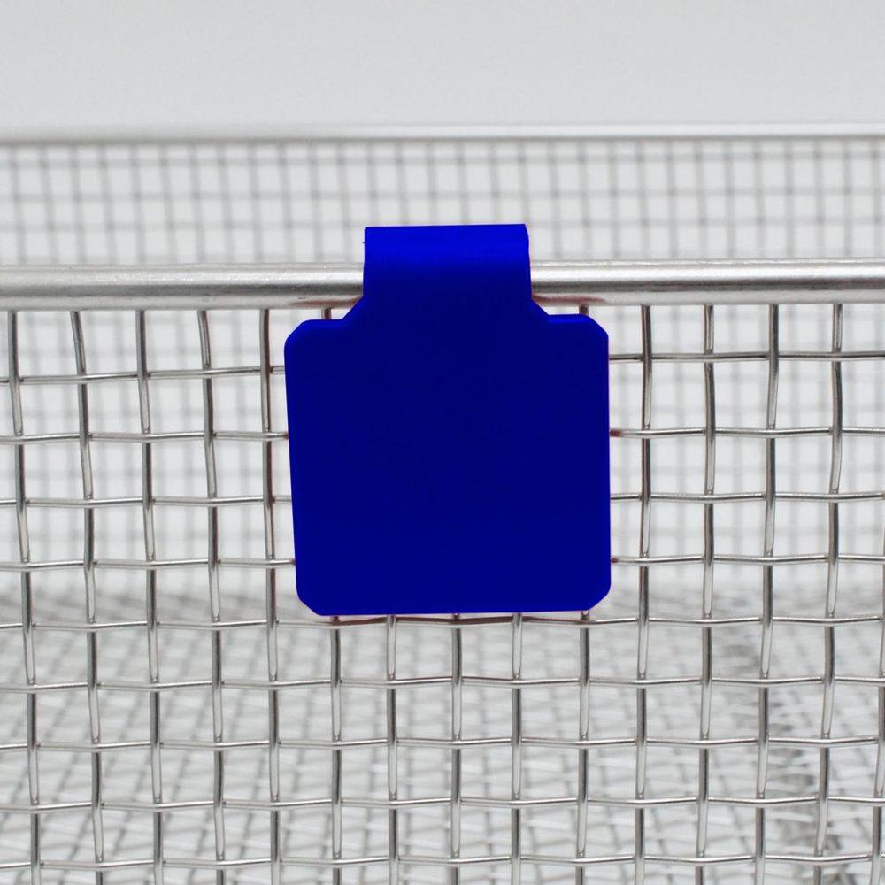 Štítek na síto plast 30 x 30 mm, tmavě modrý, 1 klip (25ks)