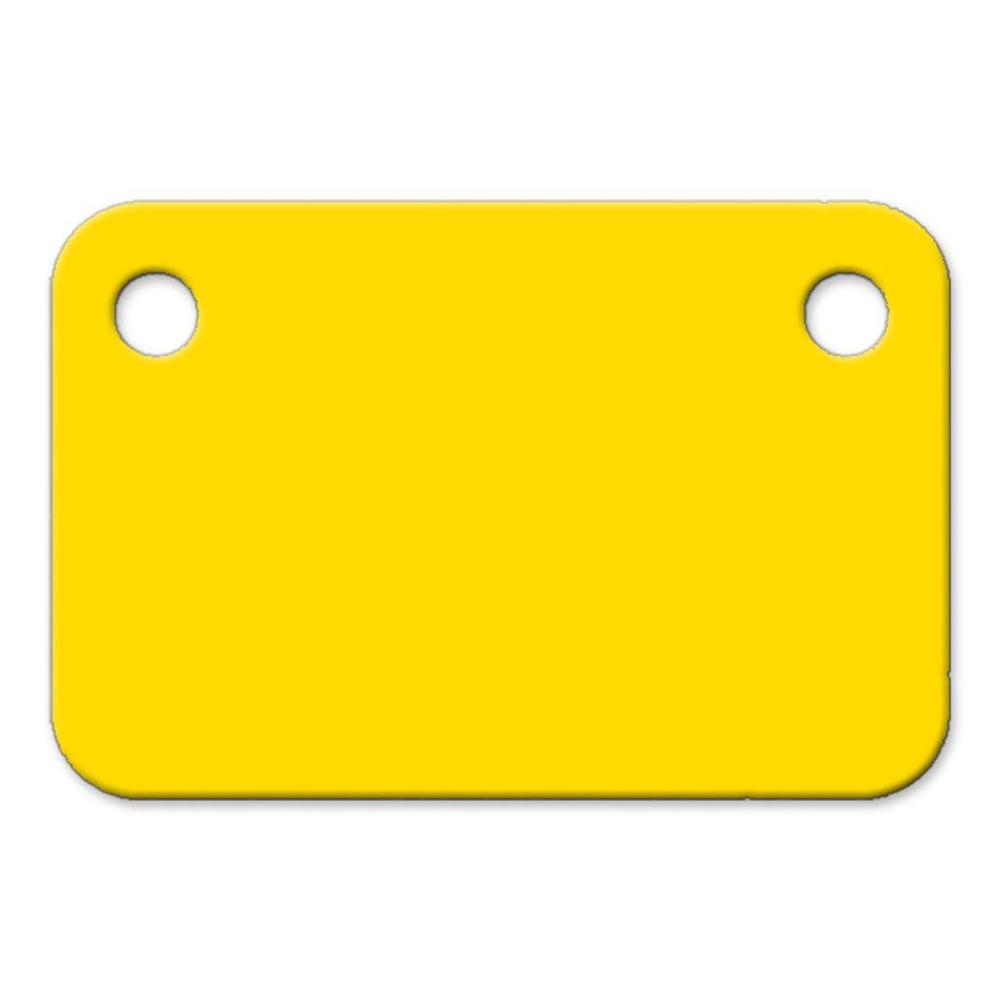 Štítek na síto plast 60 x 40 mm, okrový, 2 otvory, laser/P-touch (100ks)