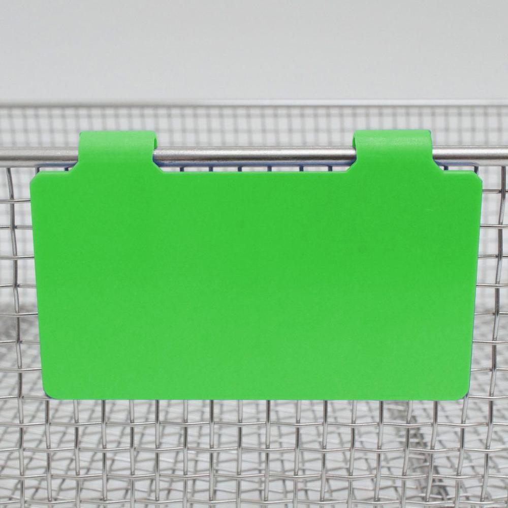 Štítek na síto plast 90 x 50 mm, zelený, 2 klipy (25ks)