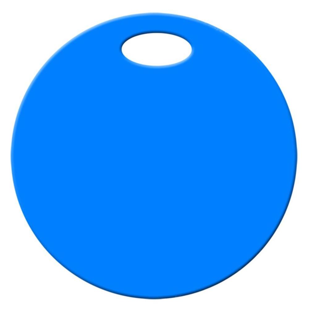 Štítek na síto plast kruhový pr. 25 mm, sv. modrý, 1 otvor (100ks)