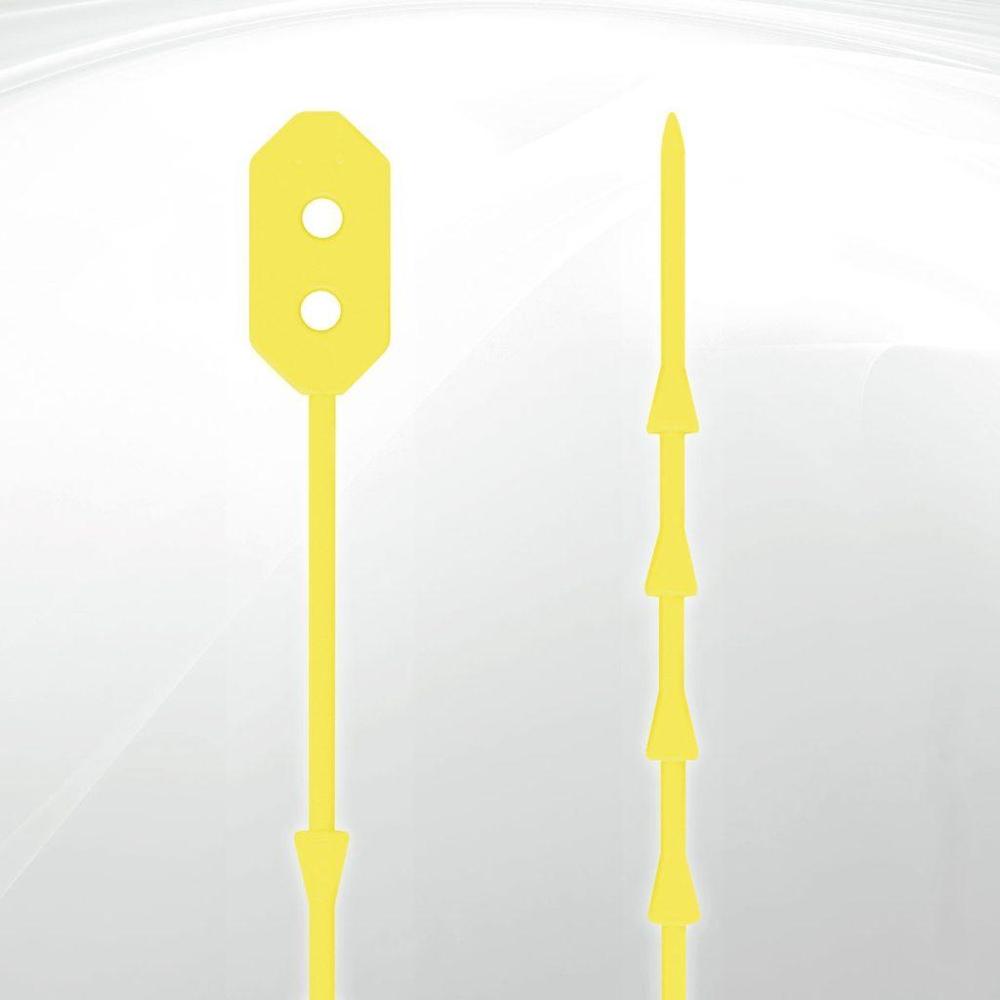 Uzávěr vázací silikon délka 110 mm, žlutý (100ks)