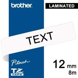 Páska do tiskárny P-touch 12 mm/8 m, lamin., bílá, písmo černé, pevná (1ks)