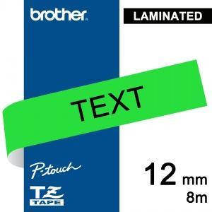 Páska do tiskárny P-touch 12 mm/8 m, lamin., zelená, písmo černé, pevná (1ks)