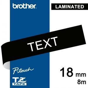 Páska do tiskárny P-touch 18 mm/8 m, lamin., černá, písmo bílé, pevná (1ks)