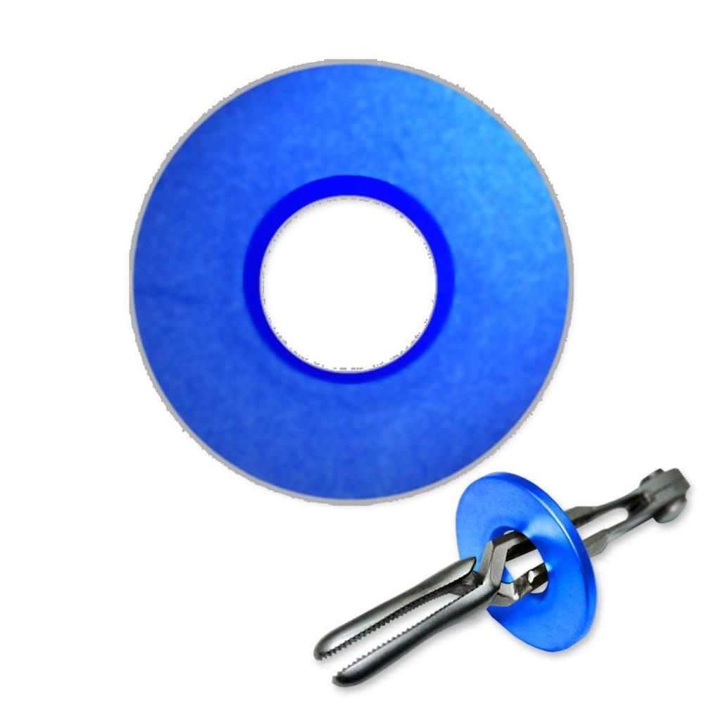 Spona rozvírací plast pro Dieff. cév. sv., modrá, jednoráz., vnitř. prům. 10 mm (50ks)